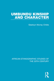 Umbundu Kinship and Character book cover