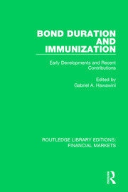 Bond Duration and Immunization: Early Developments and Recent Contributions book cover