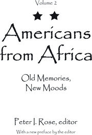 Americans from Africa: Old Memories, New Moods book cover