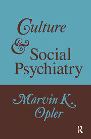 Culture and Social Psychiatry book cover