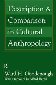 Description and Comparison in Cultural Anthropology book cover