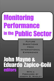 Monitoring Performance in the Public Sector: Future Directions from International Experience book cover