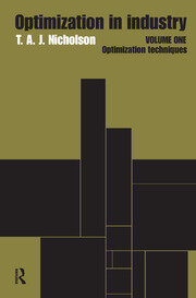 Optimization in Industry: Volume 1, Optimization Techniques book cover