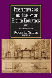 Perspectives on the History of Higher Education: Volume 26, 2007 book cover