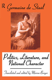 Politics, Literature and National Character book cover