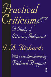 Practical Criticism: A Study of Literary Judgment book cover