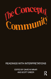 The Concept of Community: Readings with Interpretations book cover