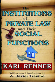 The Institutions of Private Law and Their Social Functions book cover