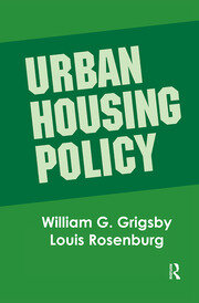 Urban Housing Policy book cover