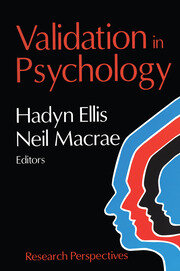 Validation in Psychology: Research Perspectives book cover