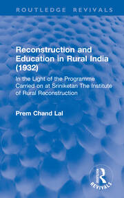Revival: Reconstruction and Education in Rural India (1932) book cover