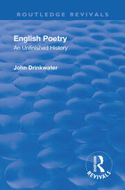 Revival: English Poetry: An unfinished history (1938): An unfinished history book cover