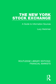 The New York Stock Exchange: A Guide to Information Sources book cover