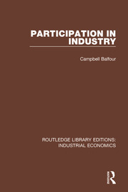 Participation in Industry book cover