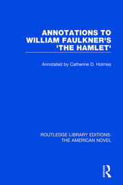Annotations to William Faulkner's 'The Hamlet' book cover