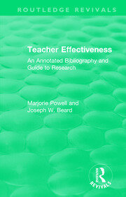 Teacher Effectiveness: An Annotated Bibliography and Guide to Research book cover