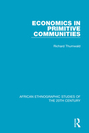 Economics in Primitive Communities book cover