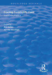 Costing Community Care: Theory and Practice book cover