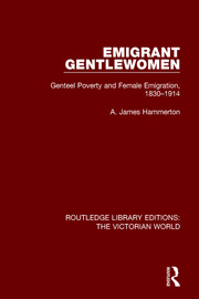 Emigrant Gentlewomen: Genteel Poverty and Female Emigration, 1830-1914 book cover
