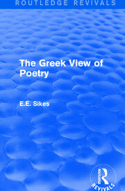 The Greek View of Poetry book cover