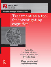 Treatment as a tool for investigating cognition book cover