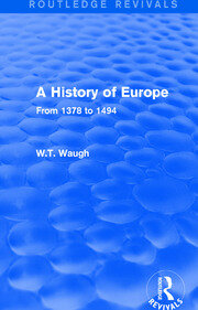 A History of Europe: From 1378 to 1494 book cover