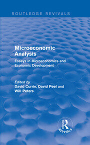 Microeconomic Analysis (Routledge Revivals): Essays in Microeconomics and Economic Development book cover
