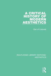 A Critical History of Modern Aesthetics book cover