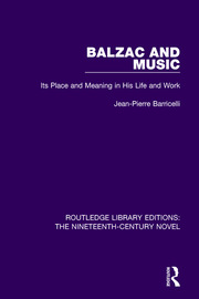 Balzac and Music: Its Place and Meaning in His Life and Work book cover