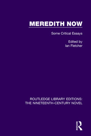 Meredith Now: Some Critical Essays book cover