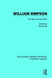 William Empson: The Man and His Work book cover
