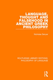 Language, Thought and Falsehood in Ancient Greek Philosophy book cover
