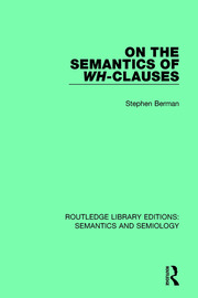 On the Semantics of Wh-Clauses book cover