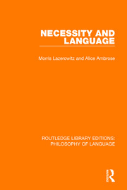 Necessity and Language book cover