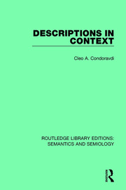 Descriptions in Context book cover
