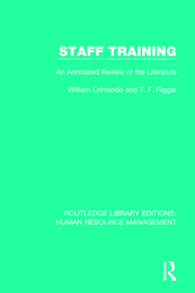 Staff Training: An Annotated Review of the Literature book cover