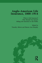 Anglo-American Life Insurance, 1800–1914 Volume 1 book cover