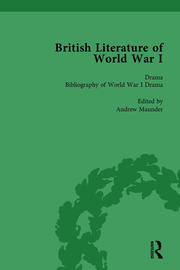 British Literature of World War I, Volume 5 book cover