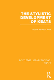 The Stylistic Development of Keats book cover