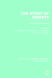 The Study of Society: Methods and Problems book cover