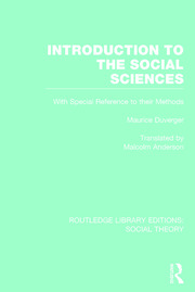 Introduction to the Social Sciences (RLE Social Theory) book cover