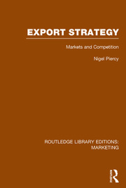 Export Strategy: Markets and Competition (RLE Marketing) book cover