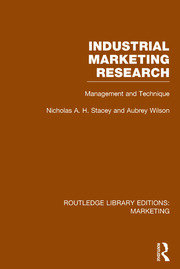Industrial Marketing Research (RLE Marketing): Management and Technique book cover