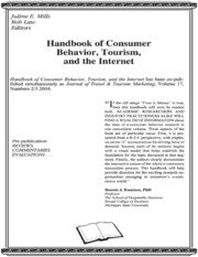Handbook of Consumer Behavior, Tourism, and the Internet book cover