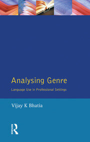 Analysing Genre: Language Use in Professional Settings book cover