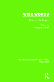 Wise Words Pbdirect: Essays on the Proverb book cover