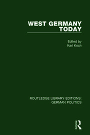 West Germany Today (RLE: German Politics) book cover