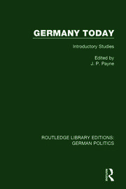 Germany Today (RLE: German Politics): Introductory Studies book cover