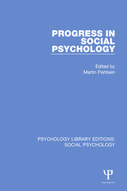Progress in Social Psychology: Volume 1 book cover