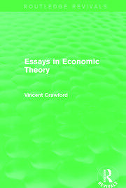 Essays in Economic Theory (Routledge Revivals) book cover
